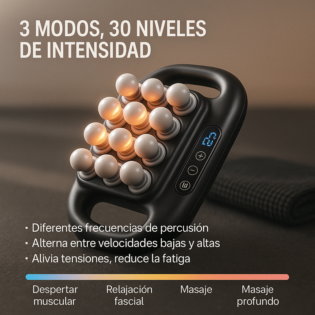 Masajeador Corporal de 8 cabezales - Libera el estrés y la fatiga acumulados💥 HOY 50% DCTO
