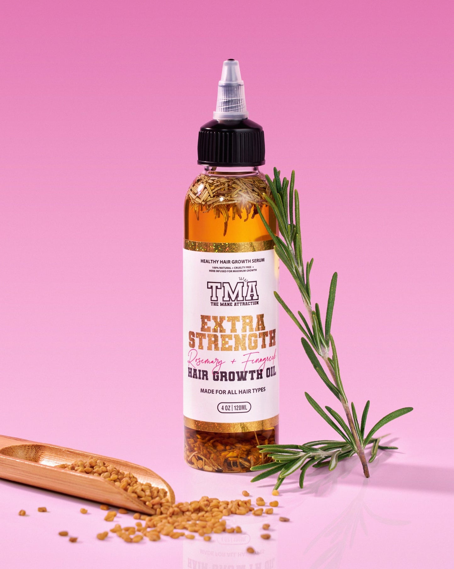 Aceite herbal para potenciar el crecimiento de cabello - Con romero y fenogreco extra fuerte✨H0Y 50% DCTO